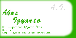 akos igyarto business card